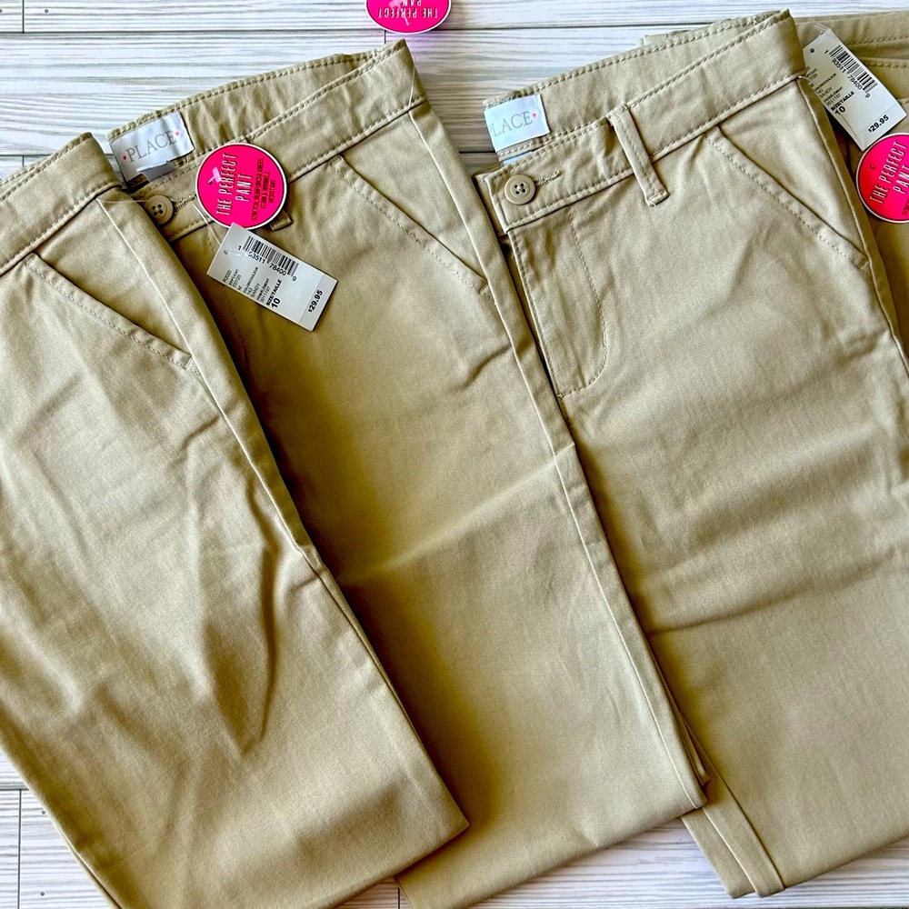 The Children’s Place Girls Size 10 Uniform stretch skinny chino pants-4 pack NWT